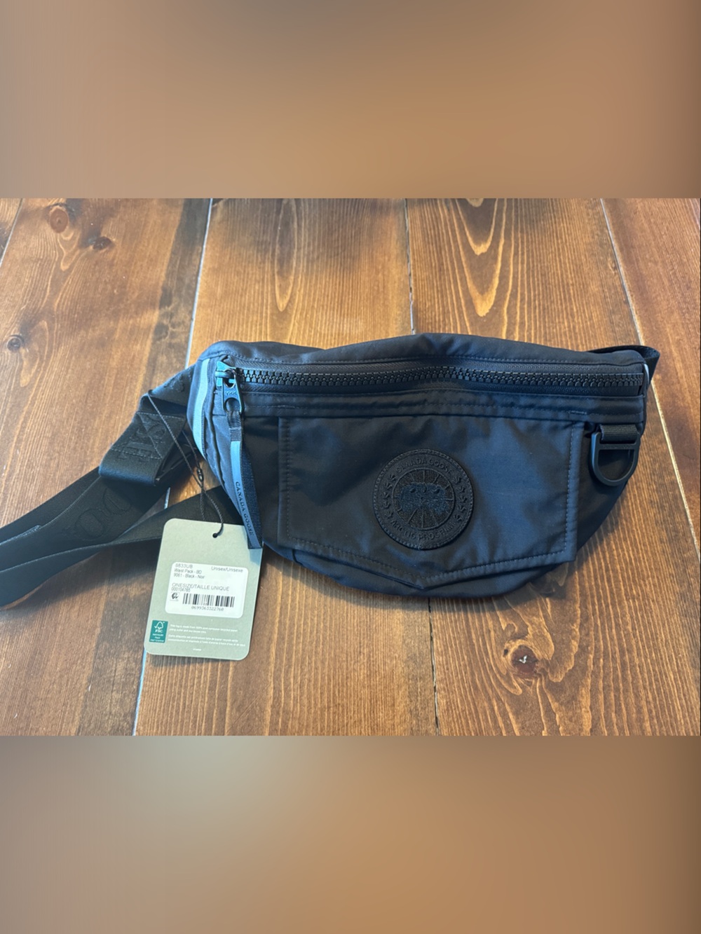Canada Goose Black Waist Bag with Subtle Logo
